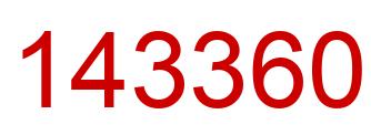 Number 143360 red image