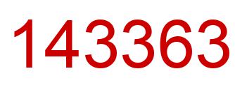 Number 143363 red image