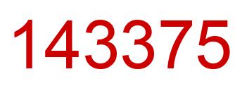 Number 143375 red image
