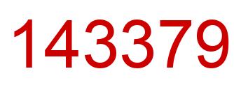 Number 143379 red image