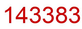 Number 143383 red image