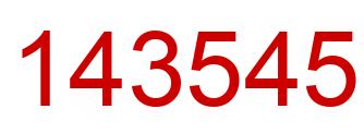 Number 143545 red image