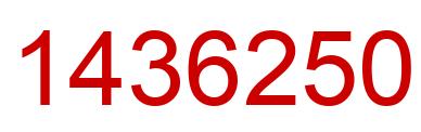 Número 1436250 imagen rojo