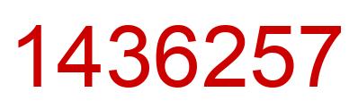 Número 1436257 imagen rojo