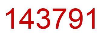 Number 143791 red image