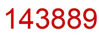 Number 143889 red image