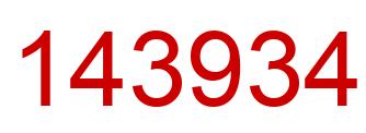 Number 143934 red image