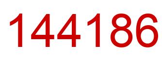 Number 144186 red image