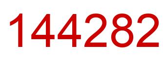 Number 144282 red image