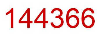 Number 144366 red image