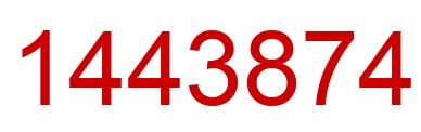 Number 1443874 red image