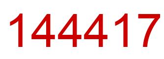 Number 144417 red image
