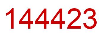 Number 144423 red image