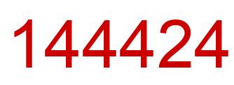 Number 144424 red image