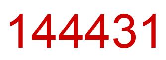 Number 144431 red image