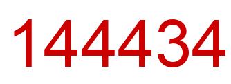 Number 144434 red image