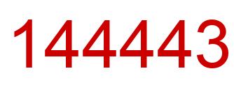 Number 144443 red image