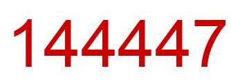 Number 144447 red image