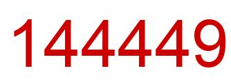 Number 144449 red image
