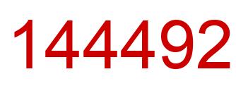 Number 144492 red image