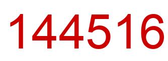 Number 144516 red image