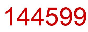 Number 144599 red image