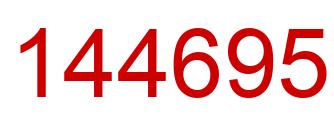 Number 144695 red image