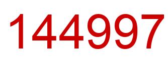 Number 144997 red image