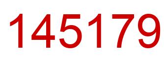 Number 145179 red image