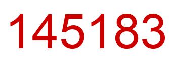 Número 145183 imagen rojo