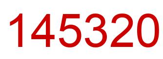 Number 145320 red image