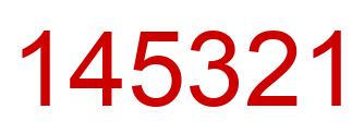 Number 145321 red image