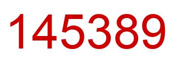 Number 145389 red image