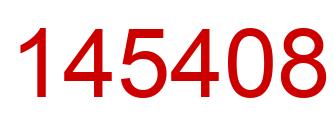 Number 145408 red image