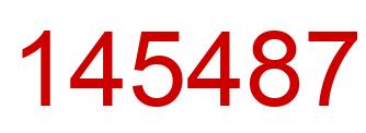 Number 145487 red image