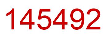 Number 145492 red image