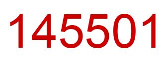 Number 145501 red image