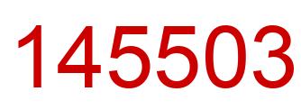 Number 145503 red image