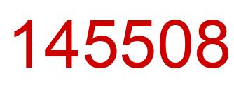Number 145508 red image