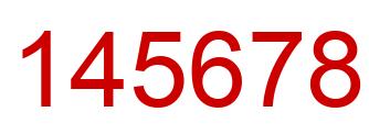 Número 145678 imagen rojo