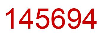 Number 145694 red image
