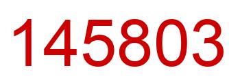 Number 145803 red image