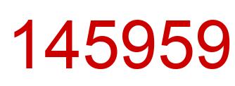 Number 145959 red image
