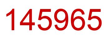 Number 145965 red image