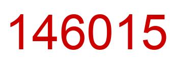 Number 146015 red image