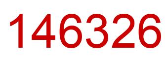 Number 146326 red image