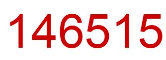 Number 146515 red image