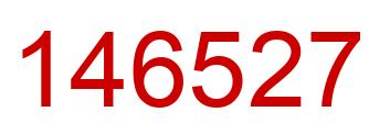 Number 146527 red image