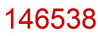 Number 146538 red image