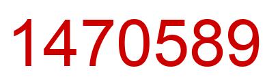 Number 1470589 red image